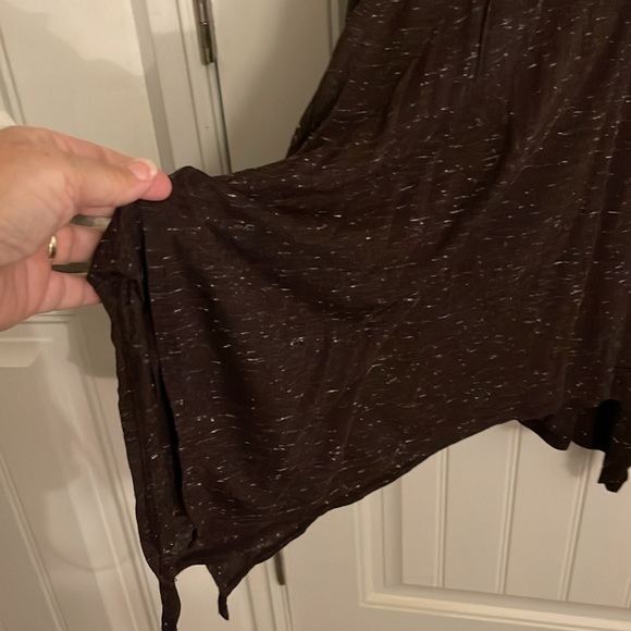 DOLAN LEFT COAST COLLECTION midi handkerchief‎ hem black/whiteblend dress - Picture 5 of 14